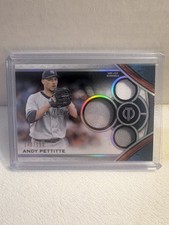 2021 TOPPS TRIBUTE TRIPLE RELIC BASEBALL #TRR-AP ANDY PETTITTE /150