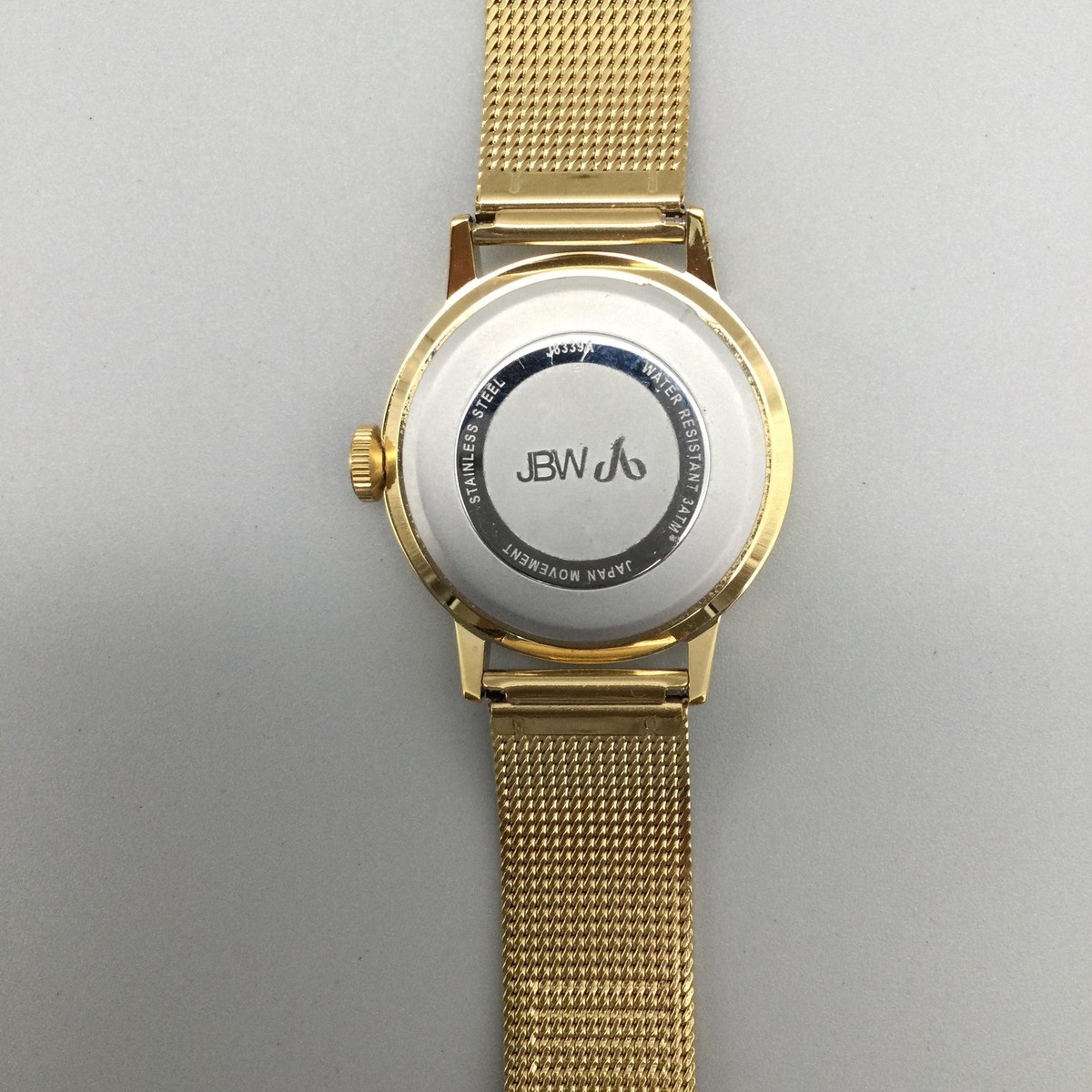 JBW Belle Womens Watch 36mm Crystal Center Gold Tone Mesh  display picture 3