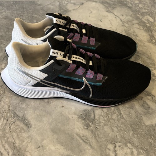 Nike Air Zoom Pegasus 38 'Black Metallic Silver' CW7356-003 Size 12.5 - Picture 4 of 9