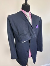 RECENT! $6500.00 BRIONI Italian Modern 2-Button Navy Suit 50 R e60