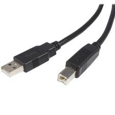 .Com 6 Ft. 1.8 M USB Printer Cable - USB 2.0 a to B - Printer Cable - Black -