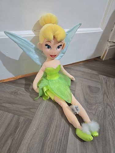 DISNEY STORE EXCLUSIVE PETER PAN TINKERBELL FAIRY RAG DOLL SOFT TOY LARGE 20'' - Picture 2 of 3