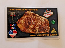 0.017 GRAMS PURE NEVADA GOLD NUGGET WITH C.O.A.