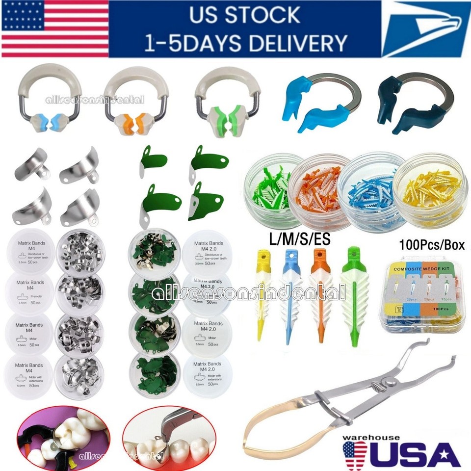 75Type Dental Matrix Bands Ring Sectional Matrice Clamp Fit Garrison Palodent V3