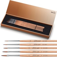 Kolinsky Sable Miniature Paint Brushes, 5PC Professional Detail Paint Brushes...