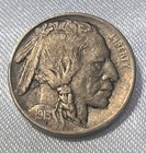 1913 D TYPE 1 BUFFALO NICKEL - XF/AU