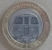 2013 £2 Coin. London Underground Tube Train. Two Pound.