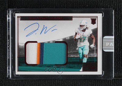 2021 Panini One White Box 1/1 Jaylen Waddle #8 RPA Rookie Patch Auto RC 03hd