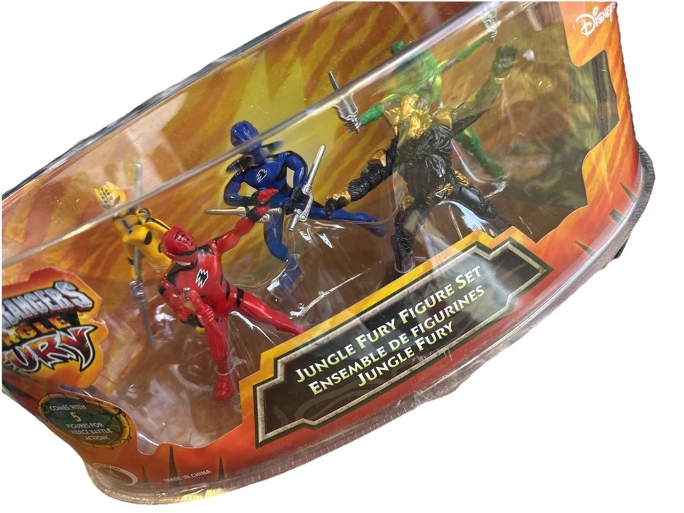 Juego de estatuillas Power Rangers Jungle Fury artículo de Disney Store 94756 NUEVO Foto 2 de 4