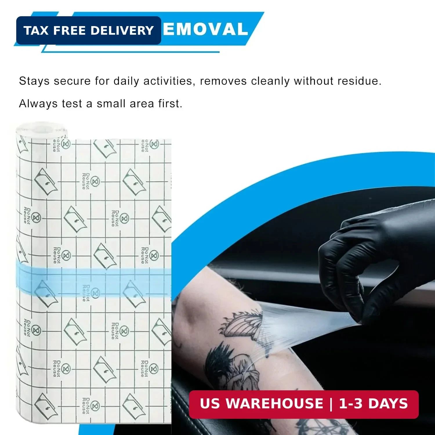 Emalla 9 Rolls Second Skin Tattoo Cover Waterproof Tattoo Aftercare Bandage image 7