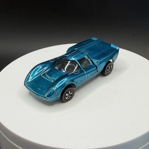 Vintage Hot Wheels Redline Lola GT70 Aqua US Base - Beauty, Excellent Condition!