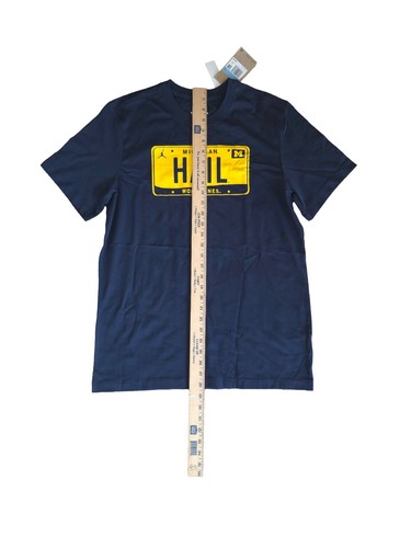 Nike Air Jordan Michigan HAIL Wolverines License T-Shirt Men's Size M Dri-Fit - Picture 3 of 4