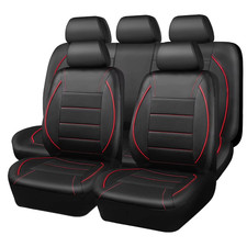 Universal Leather Car Seat Covers Simple Style Breathable 5 Seat Car Seat Cover