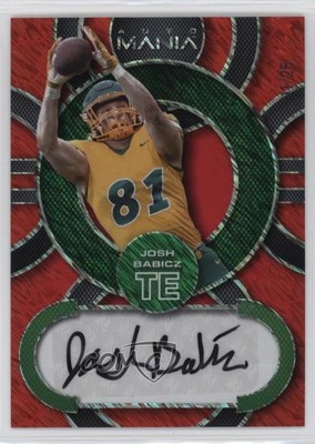 2022 Wild Card Mania Retail Circle Red Sparkles /25 Josh Babicz #AM-C20 Auto
