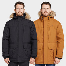 Peter Storm Mens Waterproof Jacket - Faux Fur Trimmed Hood Insulated Winter Coat