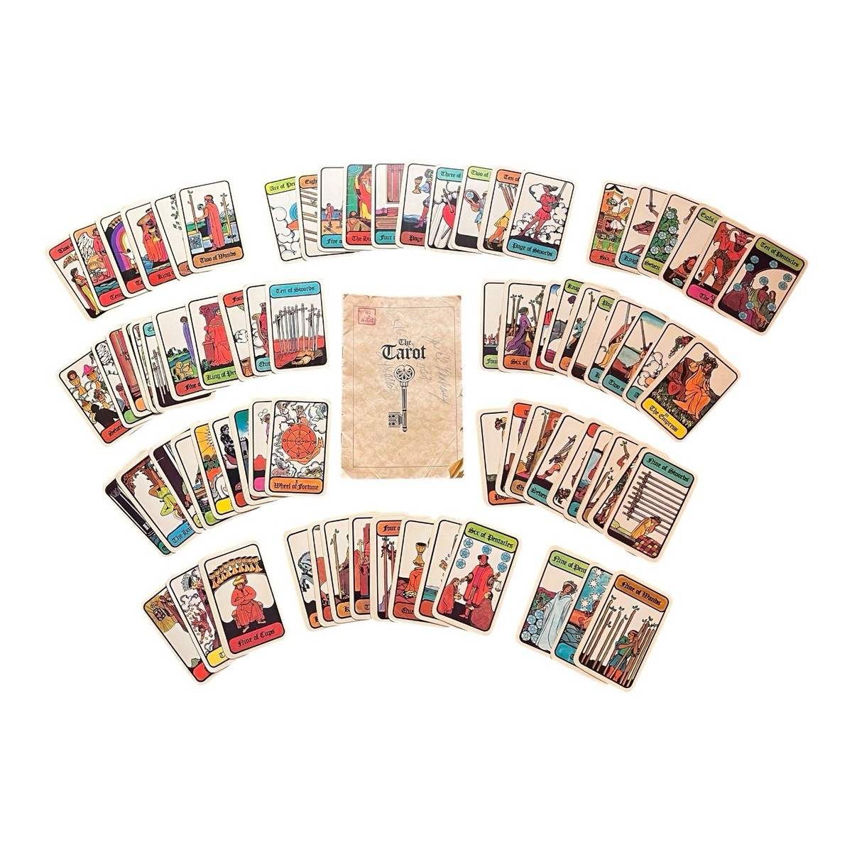 Complete Vintage Hoi Polloi THE TAROT 1972 78 Cards Set w/ Booklet