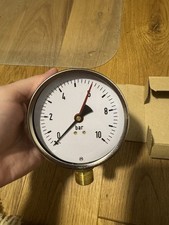 Manometer 0-10 bar Druckmesser Druckanzeige NEU
