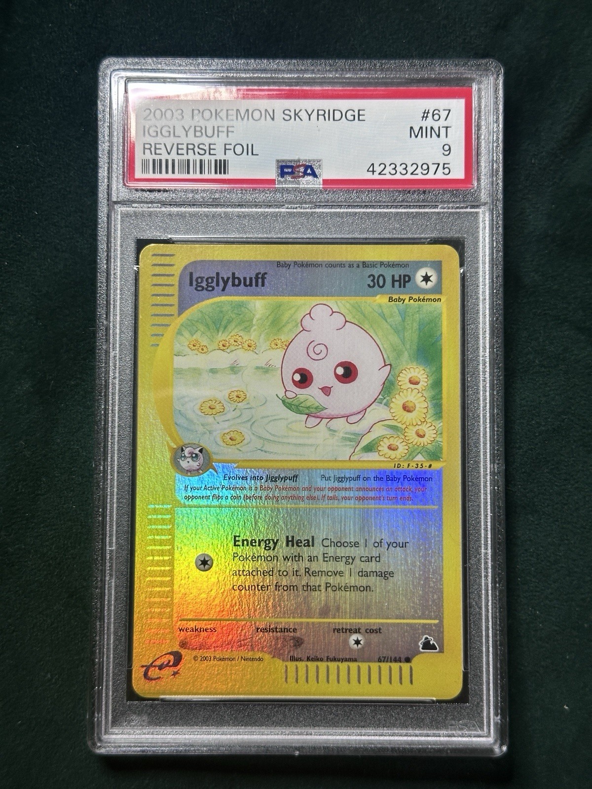 2003 Skyridge Igglybuff 67 Reverse Foil PSA 9