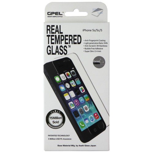 GPEL Real Tempered Glass Screen Protector for Apple iPhone 5s/iPhone 5c/iPhone 5 - Picture 1 of 2