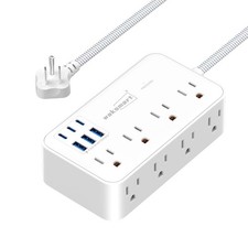 Surge Protector Power Strip 2800J , 8 AC Outlets with 6 USB Ports 4.8A/24W C...