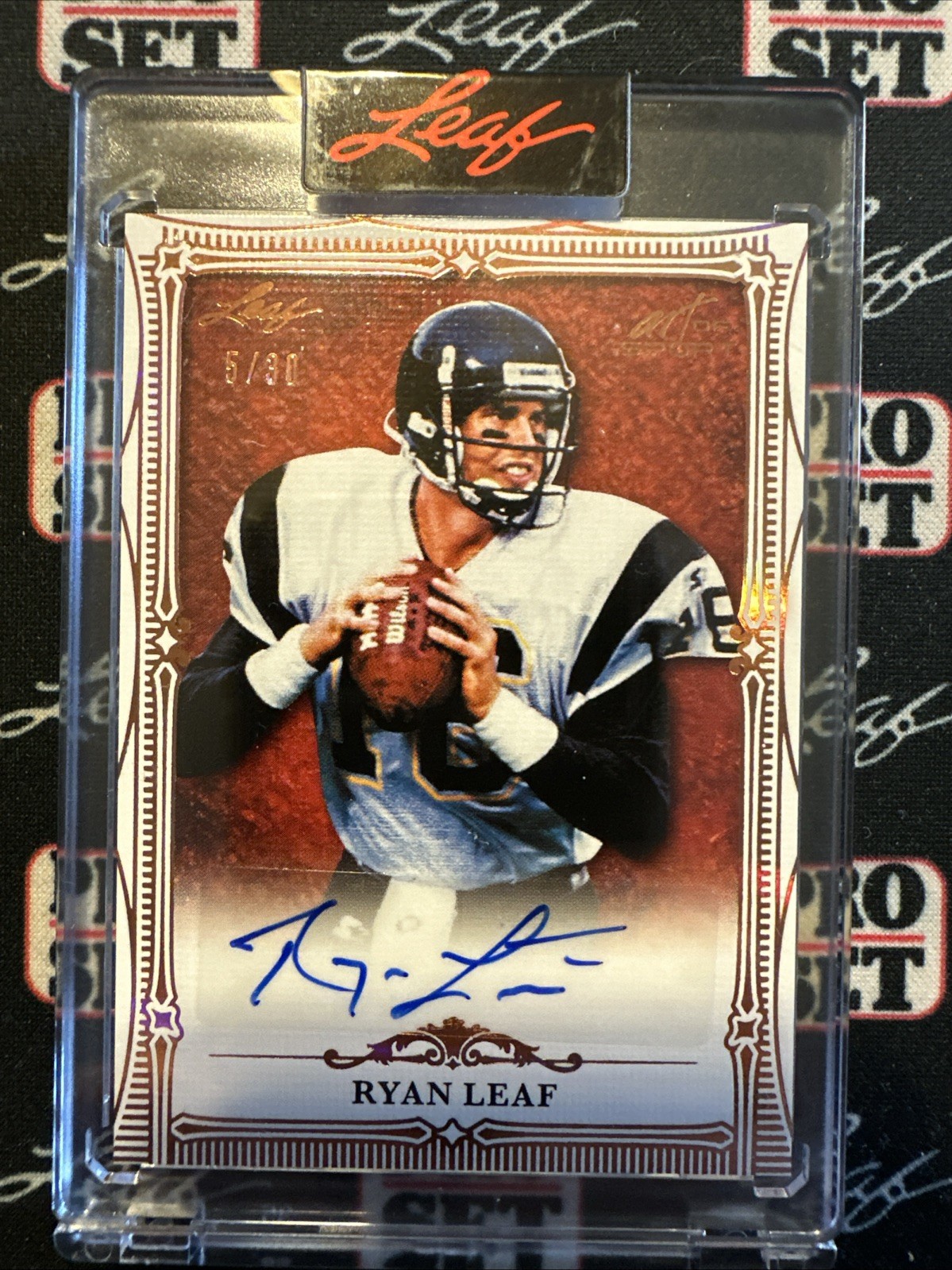 Ryan Leaf 2026 Leaf Art of Sport Bronze Holo Foil 5/30 Chargers
