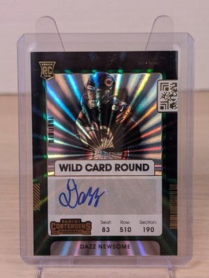 Dazz Newsome 2021 Panini Contenders Wild Card Round Auto #248 RC Chicago Bears