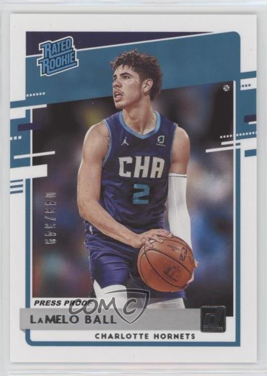 2020 Donruss Rated Rookies Press Proof Silver 49/349 Lamelo Ball Rookie RC hs9