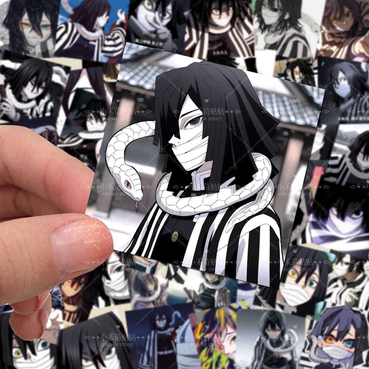 Demon Slayer Iguro Obanai Stickers for Skateboard Luggage Phone