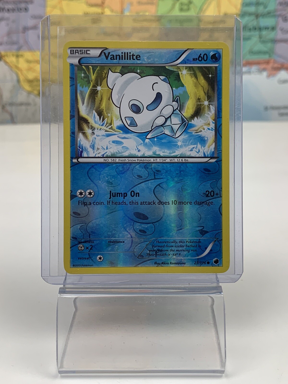 SHIPS SAME DAY 2013 pokemon Plasma Freeze reverse holo Vanillite 27/116 LP