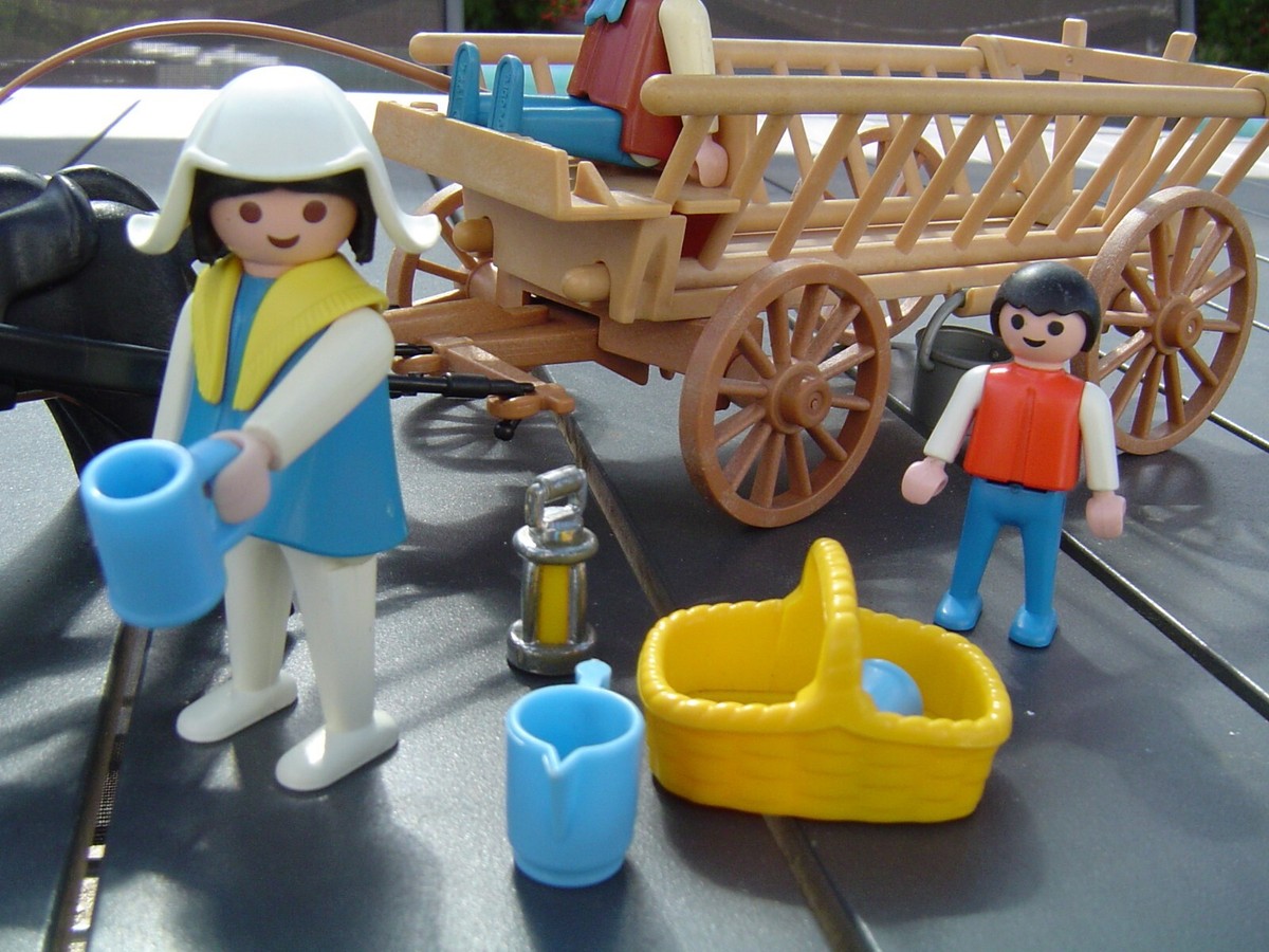 PLAYMOBIL VINTAGE 3076 La Fermiere Avec ses poules Complet EUR 10,00