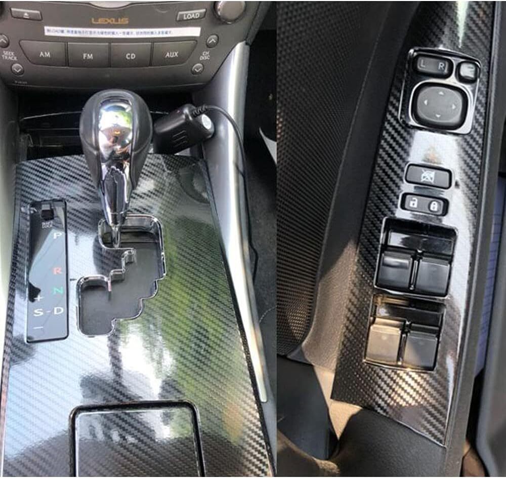 5D Carbon Fiber For 06-12 LEXUS IS250 300 IS350 Gear Shift Box Panel Cover Trims