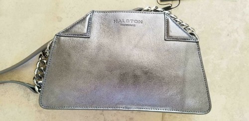 Halston Heritage Metallic Leather Crossbody Bag NWT $365 - Picture 5 of 9