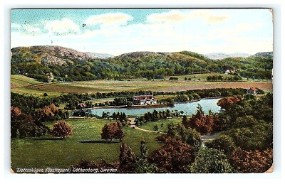 Gothenburg-Sweden, Castlepark, Slottsskogen, Vintage Souvenir 1914 Postcard  038
