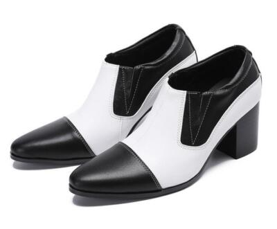 Men Performance Fashion Pointy Toe Color Matching Leather Party High Heels Shoes | eBay Men Performance Fashion Pointy Toe Color Matching Leather Party High Heels Shoes | eBay