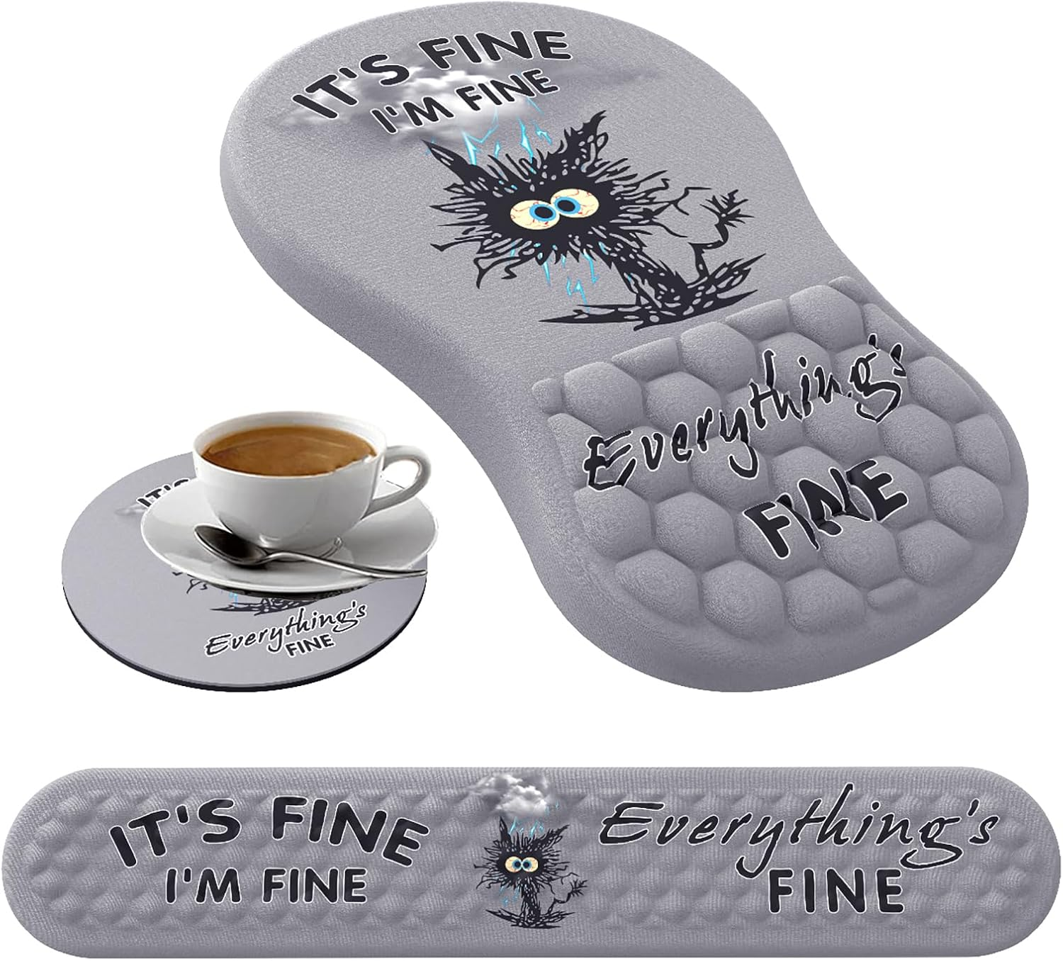 Ergonomic Mouse Pad with Comfortable Memory Foam Wrist Support-image