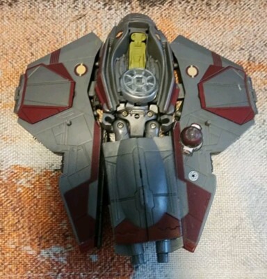Star Wars Transformer Obi Wan Jedi Star Fighter Parts or Repair Only 2005