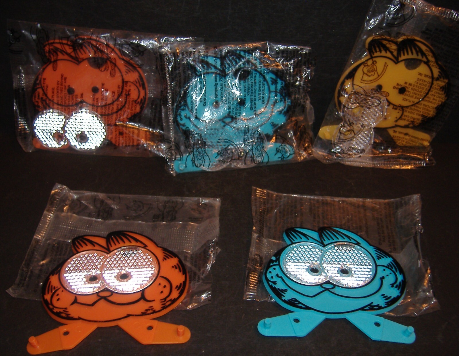 Set of 5 Garfield Kellogg's Bike Spoke Reflectors from 1978 eBay