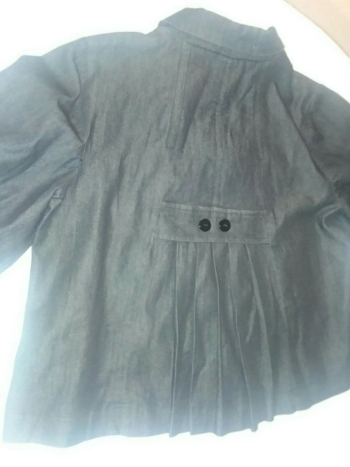 Chaqueta CATO Mujer 19/20W Doble Pecho Manga 3/4 Bolsillos Columpio Botones Negros Foto 4 de 4