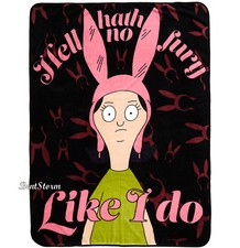 Bobs Burgers Louise Hell Hath No Fury Like I Do Fleece Plush Throw Blanket NWT