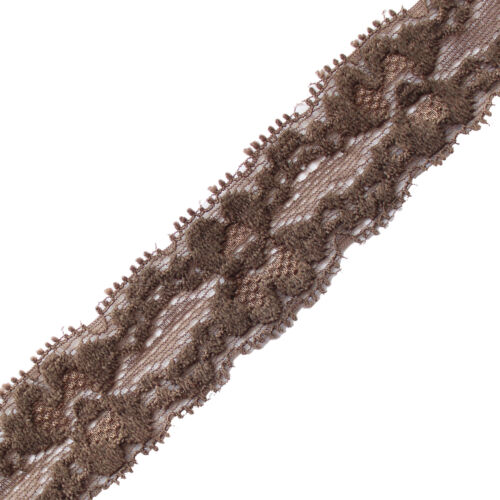 Stretch Lace Choker 1 - 1.25 inch wide custom necklace 25 - 30 mm elastic Brown+ - Picture 15 of 16