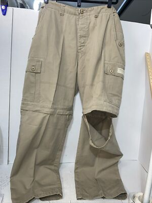 #ad Plant Earth: Convertible Cargo Pants to Shorts Size 38quot; Khaki Beige $19.97