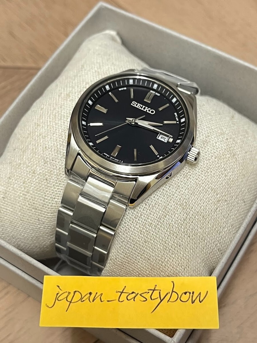 Seiko Selection SBTM323 Radio Solar Atomic Black Dial Watch Men