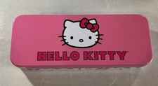 Hello Kitty Pink Tin Box Pencil Box Pen Case Metal Vintage Sanrio 2011