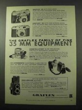 1958 Graflex Camea Ad - Graphic, Century 35, Kalloflex