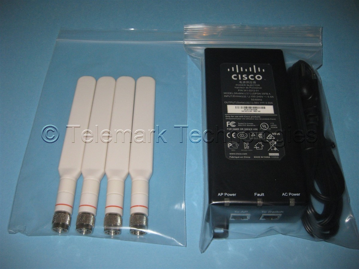Cisco Aironet 1850-3700 Series PoE Kit – White Antenna – AIR-PWRINJ4 Refurbished