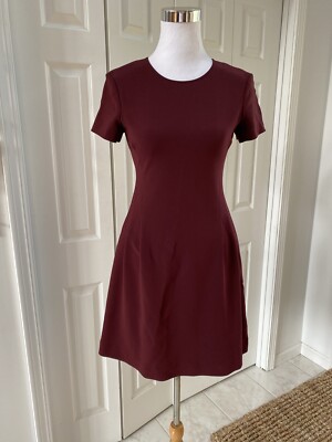 theory flare dress Theory Tillora Sleeveless Fit & Flare Mini Dress Black/Red Cotton-Blen –  Celebrity Owned