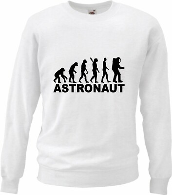 Sweatshirt ASTRONAUT - RAUMFAHRT - WELTRAUM - NASA - SPACE SHUTTLE in Weiß