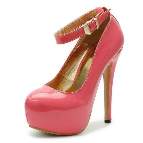 Men's high heel Crossdresser Ankle Strap Drag Queen Costume Shoes pumps