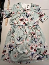 ASOS Dress Women’s size 10 Short Sleeve Pleated Knee Length Dress Floral Print