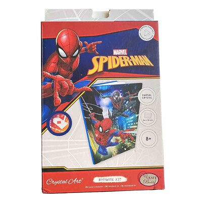   Craft Buddy Crystal Art Notebook Kit 18x26 Marvel Spiderman Notizbuch Spider